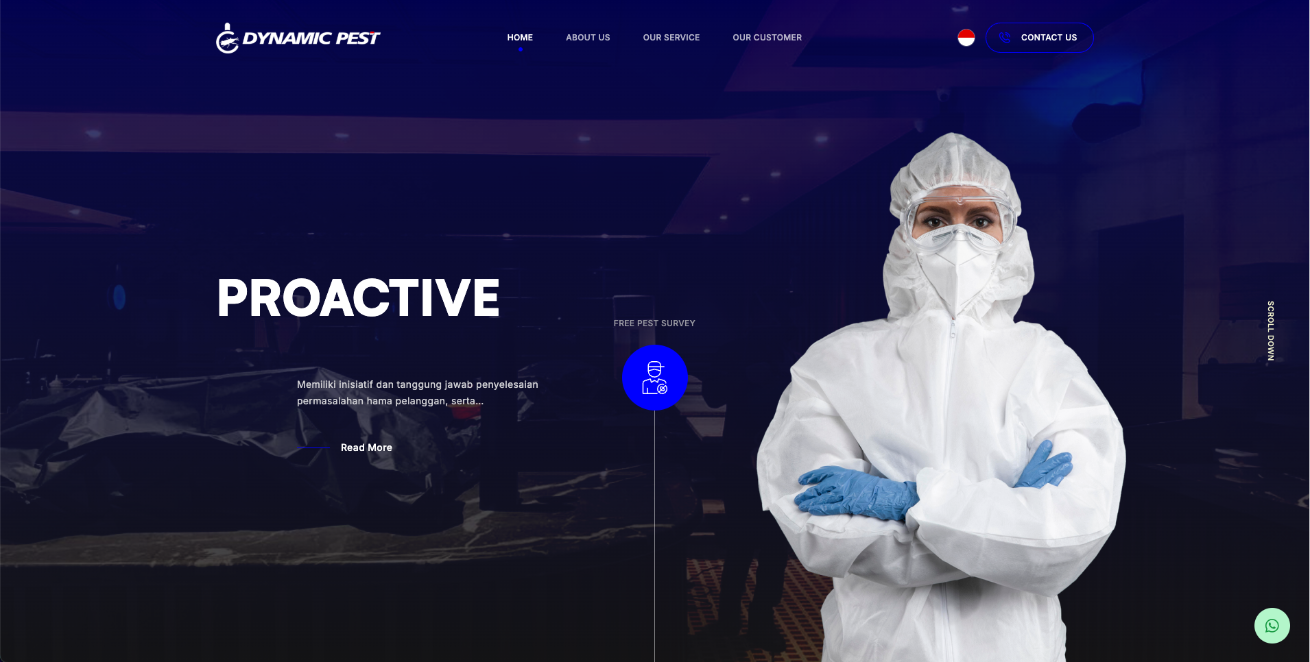 Station landing page example